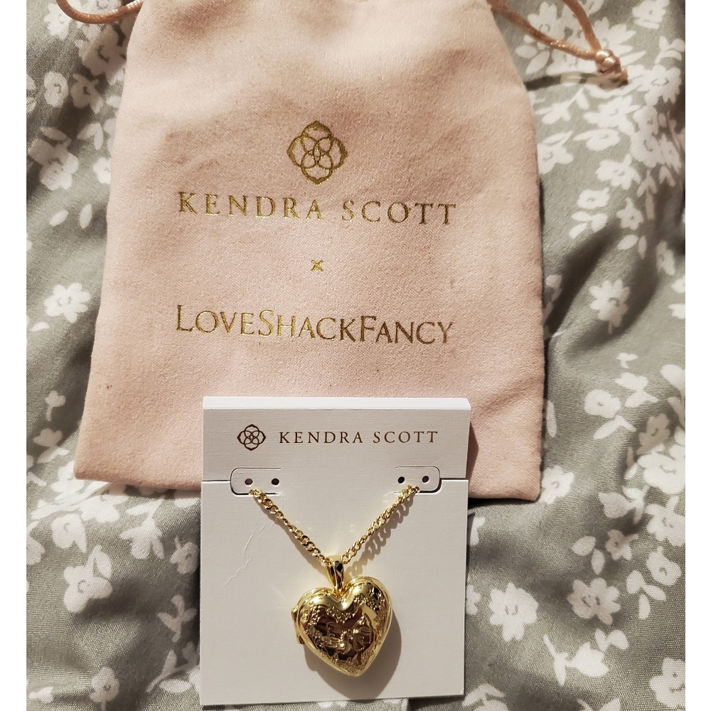 NWT Kendra Scott x LoveShackFancy gold locket